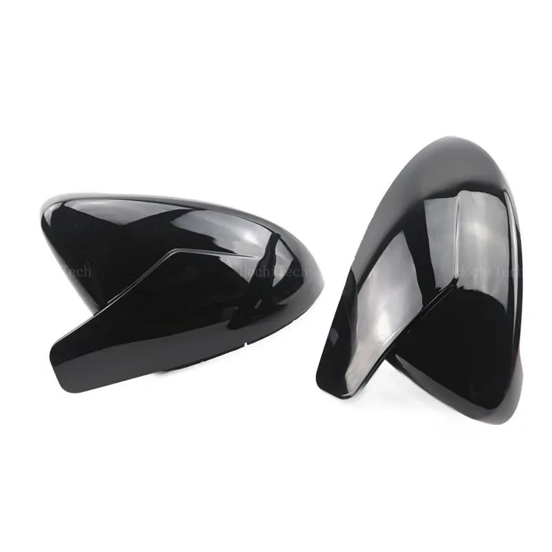 Horn Look Black Rearview Side Mirror cover Caps for Volkswagen VW Golf 7 MK7 MK7.5 GTI R GTE GTD 2013-