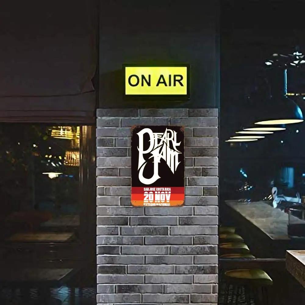 Pearl Jam Band metal Decor Poster Vintage Tin Sign Metal Sign Decorative Plaque for Pub Bar Man Cave Club Wall Decoration