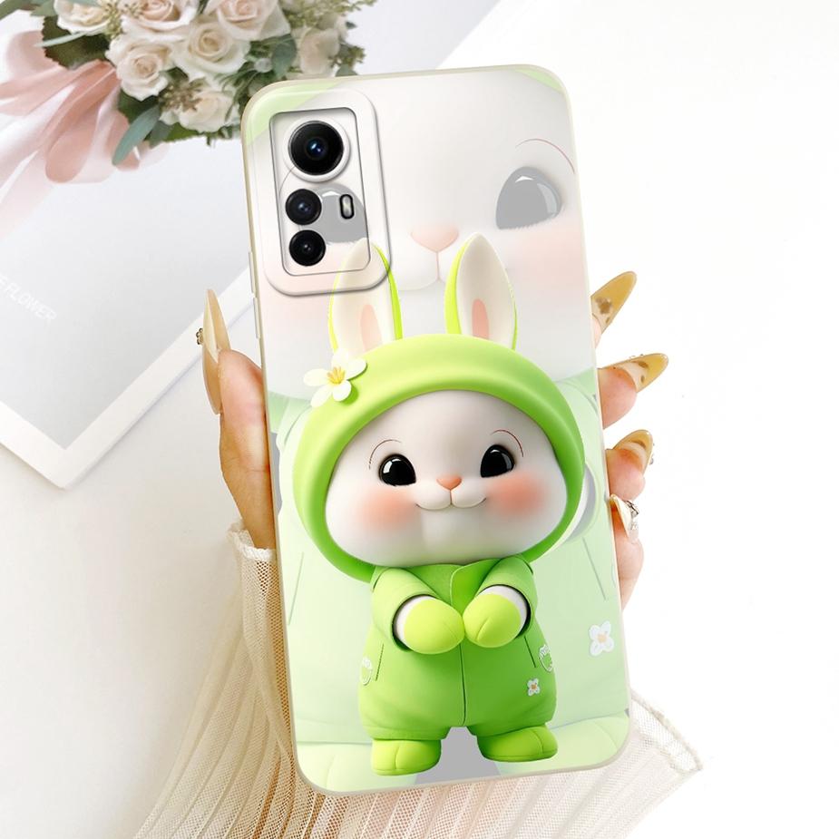 For Xiaomi Redmi Note 12S Case Cute Rabbit Cartoon Cover Soft TPU Matte Phone Case For Xiaomi Redmi Note 12S Note12S Fundas Bags