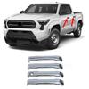 For Toyota Tacoma 2024 2025 Chrome Silver ABS Door Handle Cover Molding Trim 4*