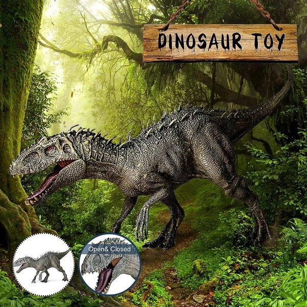 2020 New 34x8x18cm Jurassic Indominus Rex Action Figures Open Mouth Savage Tyrannosaurus Dinossauro World Animals Model Kid Toy