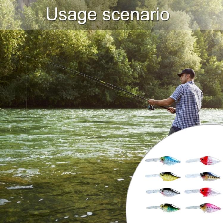 Kleiner Crankbait Wobbler Langsam Sinkend Künstliche Hartköder Topwater Crank Wobbler Kunststoff Angelköder Langlebig