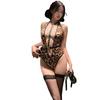 Sexy Lingerie, Sexy Rivets with Leopard Print, Sexy Pajamas, Wild and Hot Charm Onesie Set