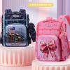 Kids School Backpack Ages 5-8 37cm Cartoon Butterfly Soccer Design Breathable Durable With Ergonomic Curved Straps