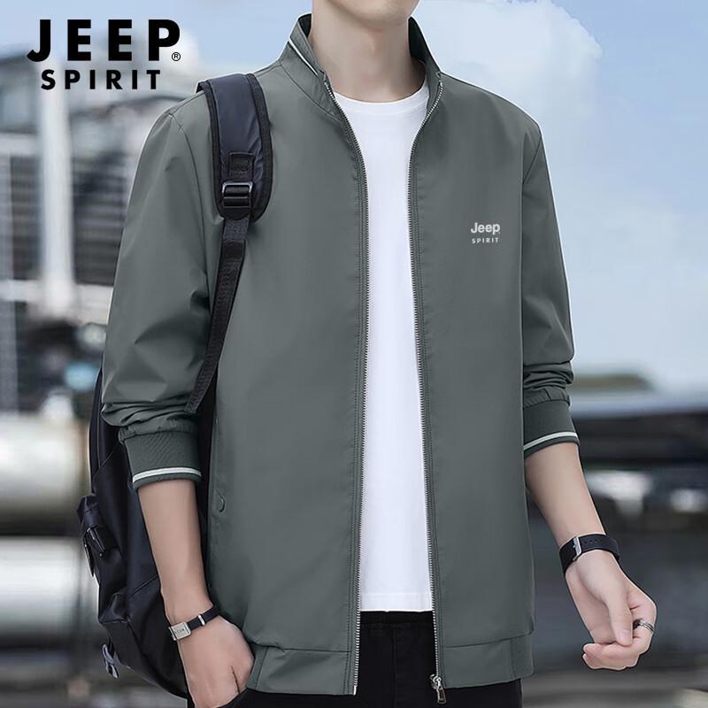JEEP SPIRIT Men s Autumn Stand-Collar Casual Jacket XL