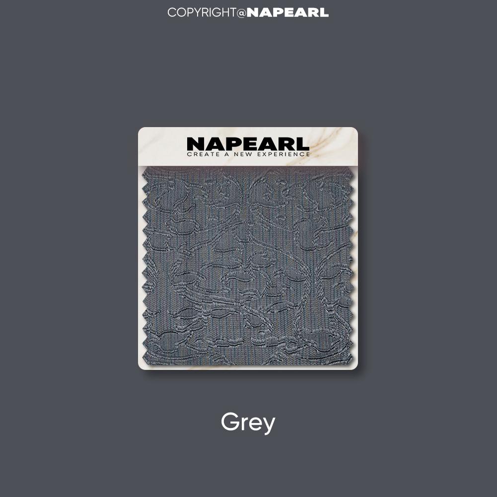 

1 шт. NAPEARL европейский стиль модный высококачественный бисер отделанный кисточкой занавеска для кухни спальни гостиной украшение окна W155cm x L125cm серый