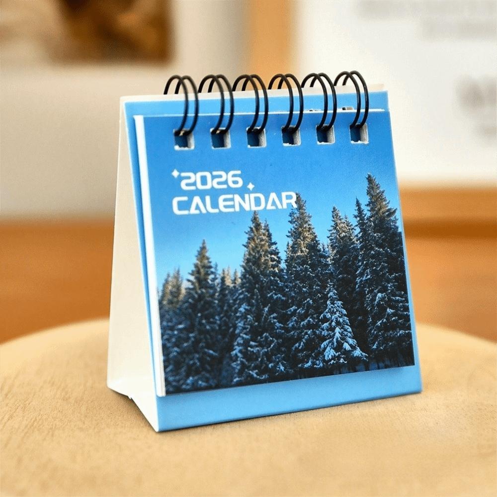 Creative 2026 Desk Calendar To Do List Landscape Schedule Planner Mini Calendar Home Decoration