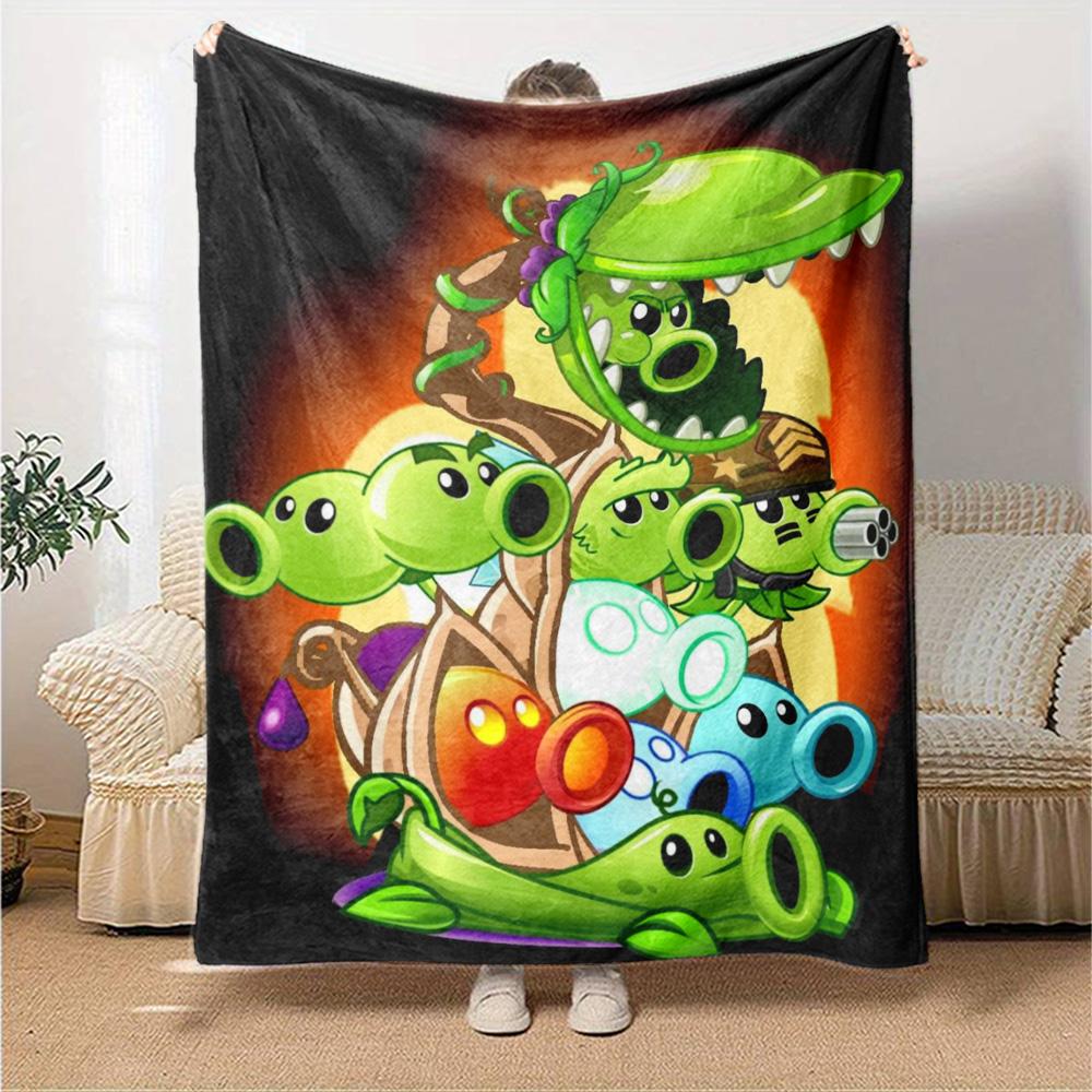 Plants Vs. Zombies Blanket Warmthful Decor Suitable for Livingroom Chair Picnics for All Occasions Modern Unique Gift for Family and Friends Camping