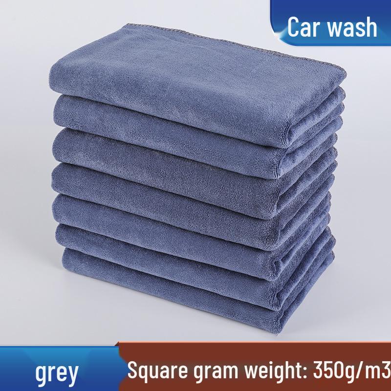 Water Absorbent Microfiber Car Cleaning Towel: Multifunctional, Thickened, Square Cloth for Car Drying.