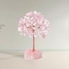 Rosenquarz Glücksbaum Gute Bedeutung Handgefertigt Heimdeko mit Sockel Faux