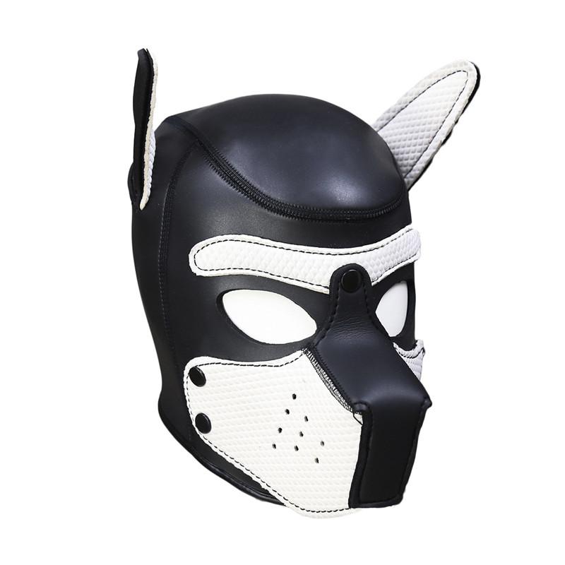 Gay Puppy Hood Neoprene Mask Muzzle Adult Pet Play Games Dog Slave Full Head Bondage Restraint Fetish Hood BDSM Sex Toys for