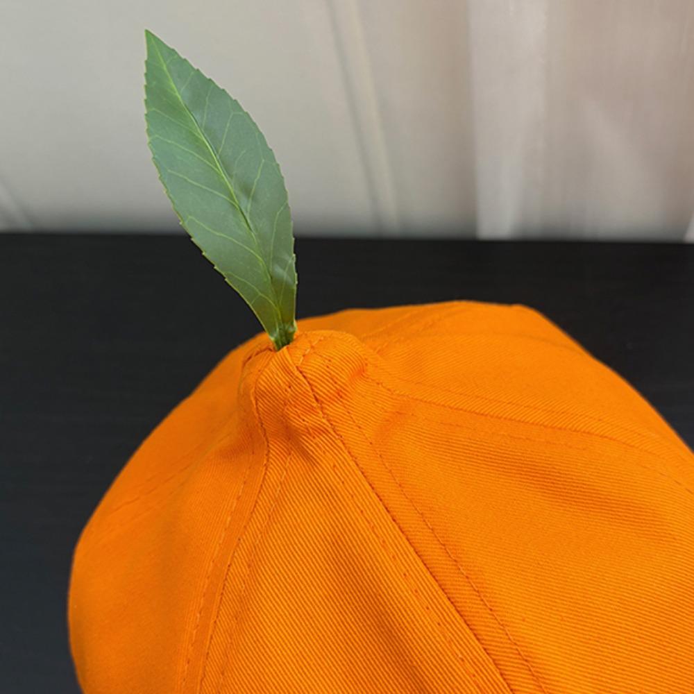 Peaked Embroidered Letter Hat Cotton Creative Orange Cap Orange Baseball Cap  Men
