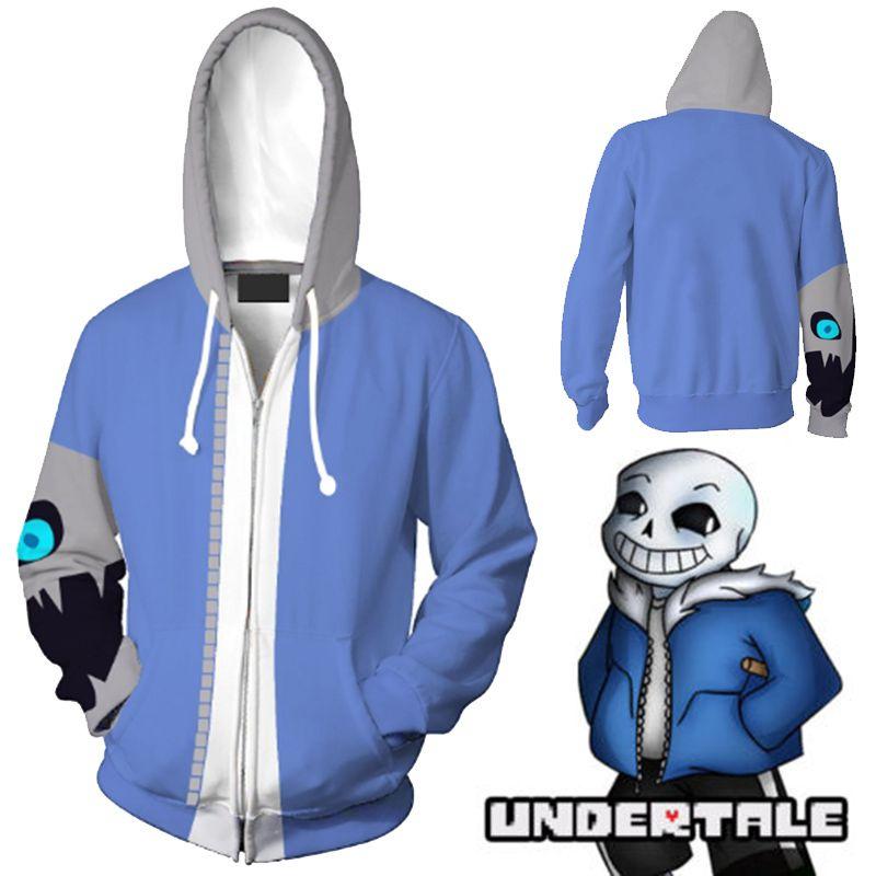 Felpa con cappuccio e giacca Cosplay 3D di Undertale Sans Design Morbido e Confortevole Per Tutti