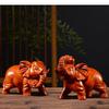 Rosewood Wood Carving Crafts Elephant Statue 2 Pcs/set Vintage Home Decor Ornaments Living Room Decoration Sculpture