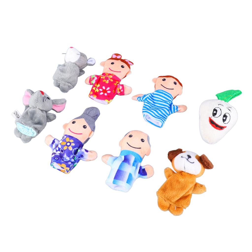 8 Stück Cartoon Tier Fingerpuppe Klein Tragbar Pädagogisches Fingerspielzeug für Kinder