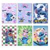 Cute Stitch Passport Holder Multi-Functional Print Travel Passport Cover PU Leather ID Case Blue 6pcs