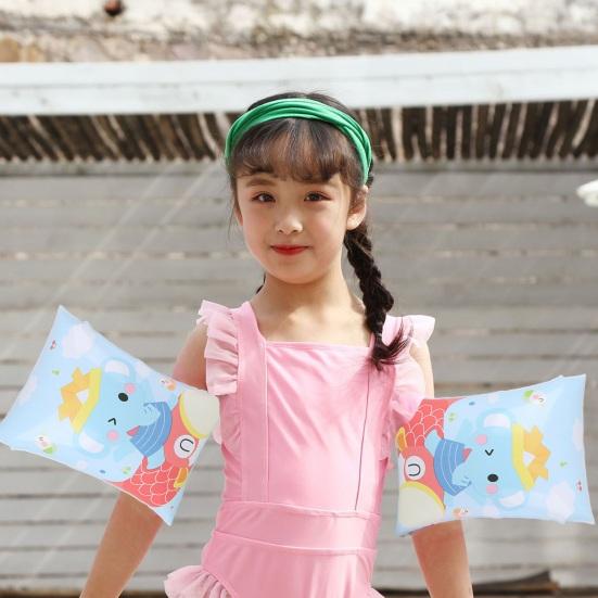 1 Pair Kids Swim Arm Floaties Dual Airbags Inflatable Swimming Armbands Professional Adults Kids Swimming Learner Aid Accessories