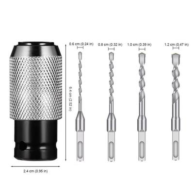 Llave de Taladro Eléctrico a Adaptador Convertidor de Martillo Eléctrico Transforma Llave Eléctrica en Martillo con Broca para Reparaciones Domésticas