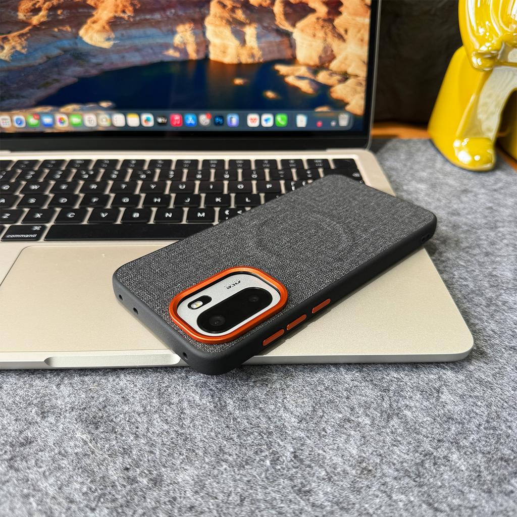 Magnetic Case For OnePlus 15R  ACE 6 Case Cloth Pattern Back Cover Skin-Friendly Luxury And Simple Shell Shockproof Bumper