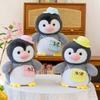 Satchel Penguin Squad Plush Toy Cute Hat Penguin Doll Doll Children Sleeping Pillow