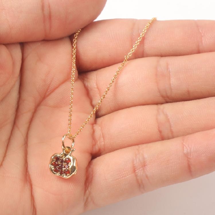 Pomegranate Pendant Earrings/Necklace Elegant Zircons Fruit Jewelry for Women
