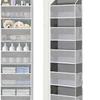 Over the Door Organizer Storage 5 Shelf Hanging Door Organizer with 5 Large Capacity Pockets for Bedroom Bathroom 1pcs