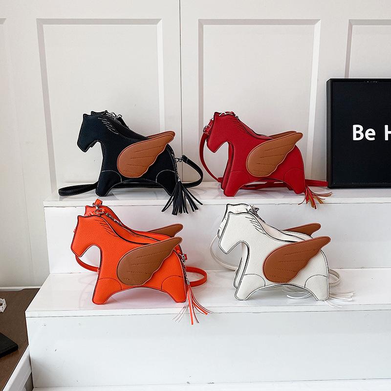 Animal-themed Small Niche Unique Shoulder Bag, Small Horse-shaped Bag, Small Square Bag Casually