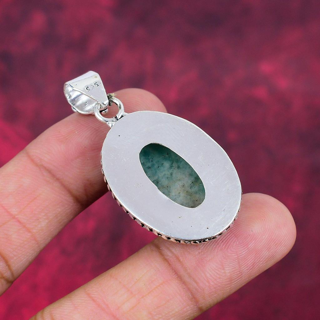 Amazonite Pendant, 925 Solid Sterling Silver Pendant Handmade Gemstone Jewelry, Gifts For Wife Brand New Pendant