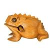 Thai Carved Wooden Sounding Frog - Lucky Handicraft Gift Toad Figurine