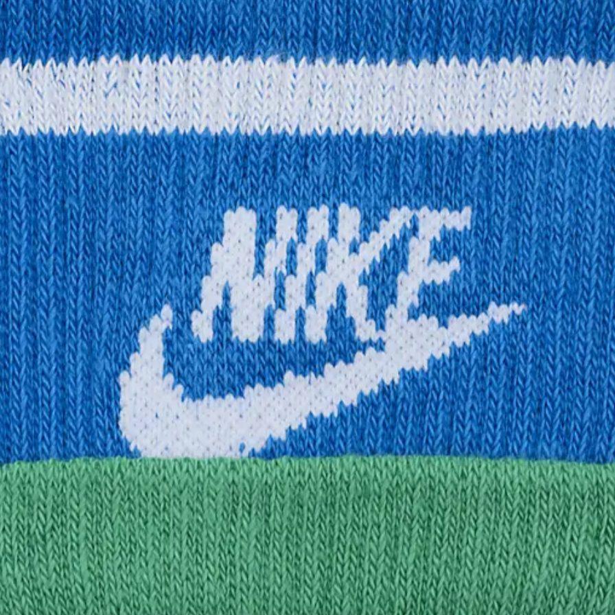 Nike Crew Socks Unisex 1 Pack Stadium Green, Laser Orange, White FN3148-300