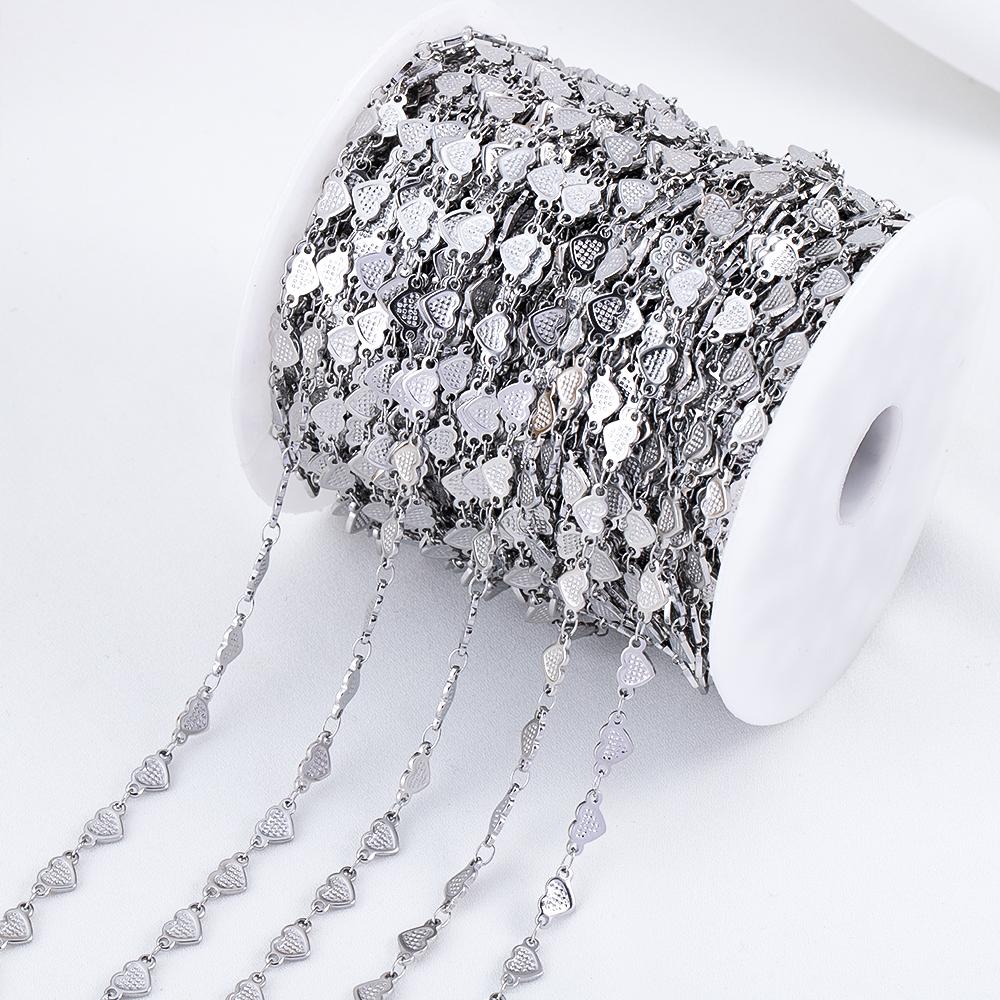 0.5meter 1meter Stainless Steel Flower Chain Roll DIY Jewelry Making Accessories Bulk Chain for Crafts for DIY Necklace Bracelet
