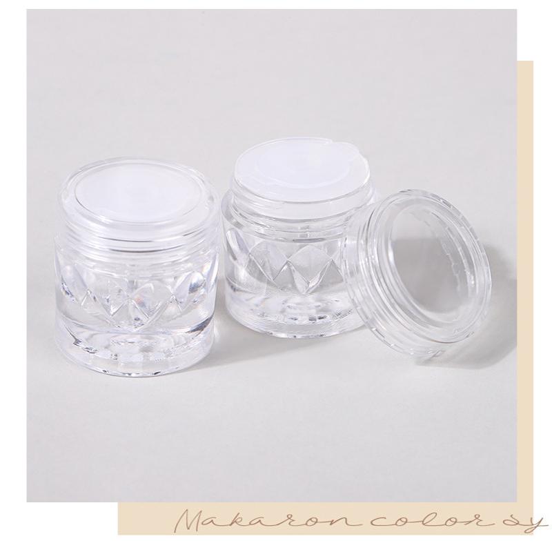 2/5 Pcs Empty Sifter Jars With Mesh Loose Powder Container Clear Cap Diy Cosmetic Refillable Bottles