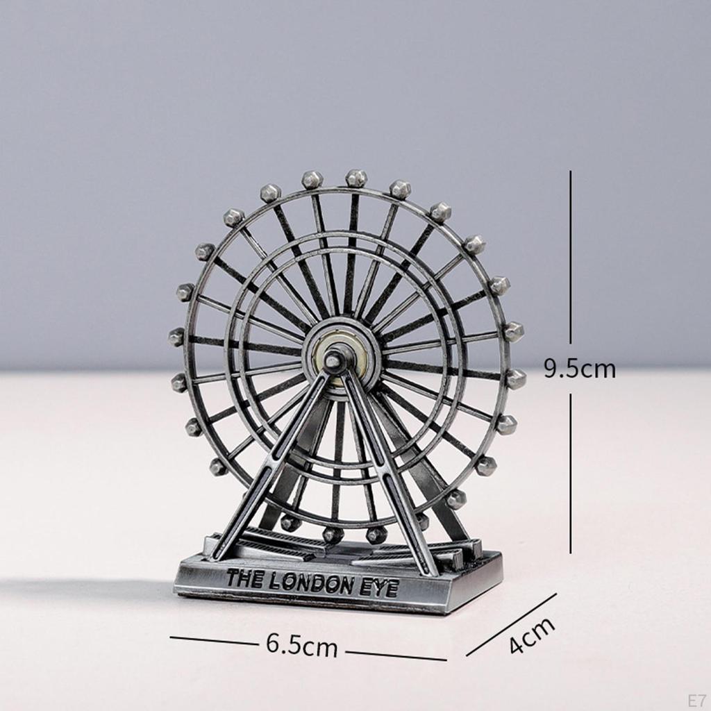 Wheel Statue Figurine Sculpture Collectable Modern Ornament Zine Alloy Home Decor Model For