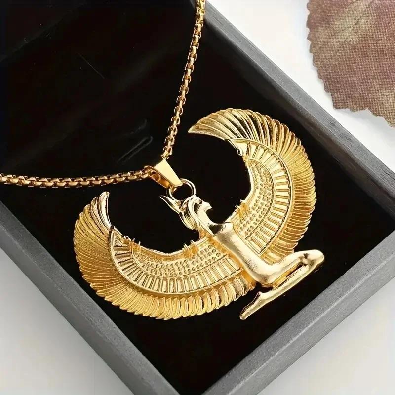 

Punk Gold Color Ahura Mazda Fire of Light and Truth Zoroastrianism Amulet Necklaces for Men