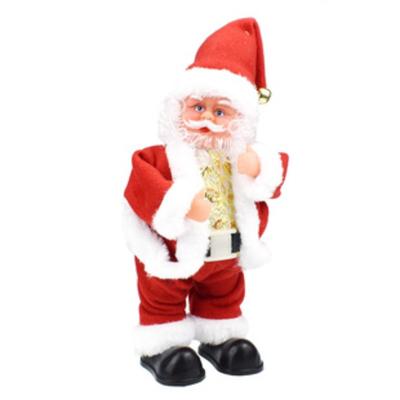 Twisted Hip Santa Electric Santa Claus Toy Dance Music Santa Doll Christmas Decoration Gift for Children (without Battery)