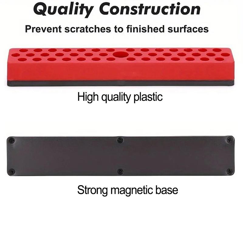 43 Holes Magnetic Hex Bit Holder Organizer For 1/4Inch Screwdriver Bit Storage Organizer Toolboxes Drill Bit Storage Box