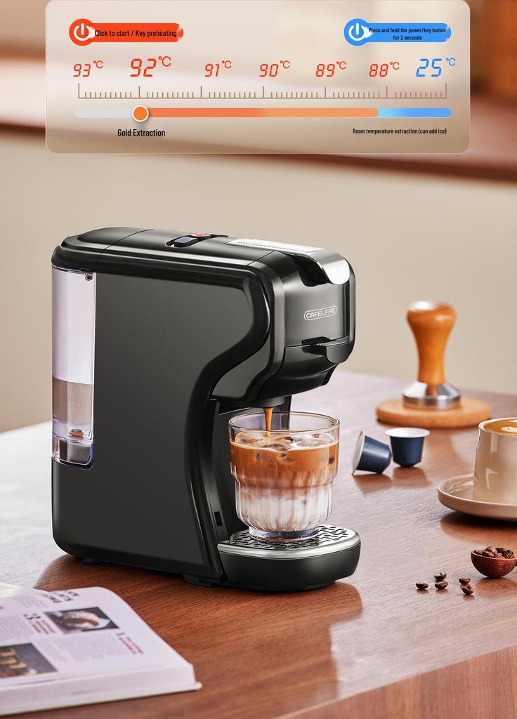 CAFELFFE Portable Capsule Coffee Machine for Home, Office, and Commercial Use
