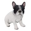 Simulated Black & White French Bulldog Resin Figurine Ornaments Home Room Decoration Dog Puppy Animal Statue Cute Birthday Gifts