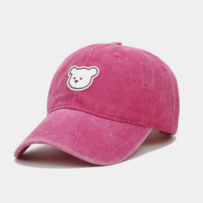 Cute cartoon bear embroidered baseball cap spring and summer soft top cap men's and women's outdoor casual versatile sun hat tide