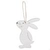 Easter Wooden Shaped Gift Tag Sign Pendant Pieces with Rope Unfinished Slices for