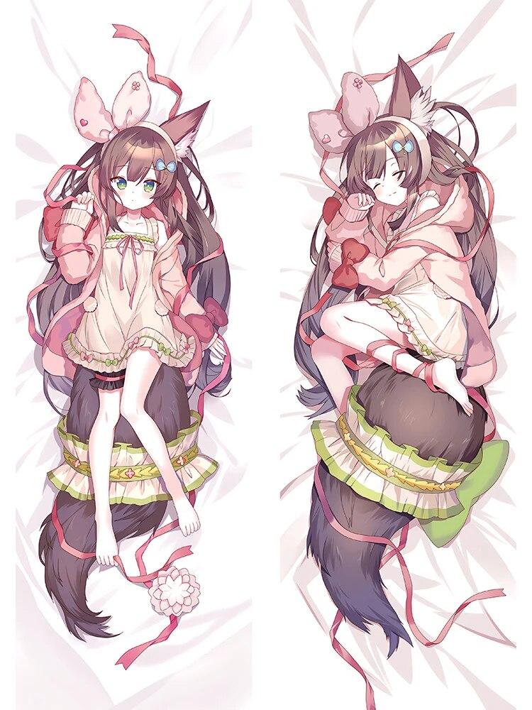 

Vtuber Chigusa Горячая аниме девушка отаку дакимакура наволочка для тела странный двусторонний костюм с принтом Чехлы для подушек косплей A 40x120cm Peachskin