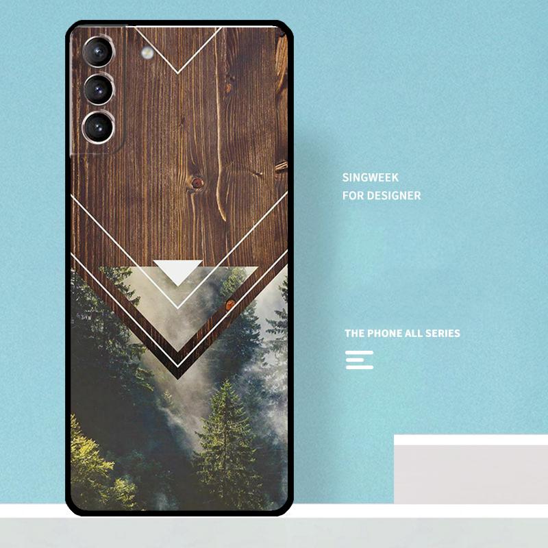 Forest Geometry Wood Nature Case For Samsung Galaxy S25 Ultra S25 FE S20 S21 S22 S23 Plus S9 S10 S24 Ultra Phone Cover