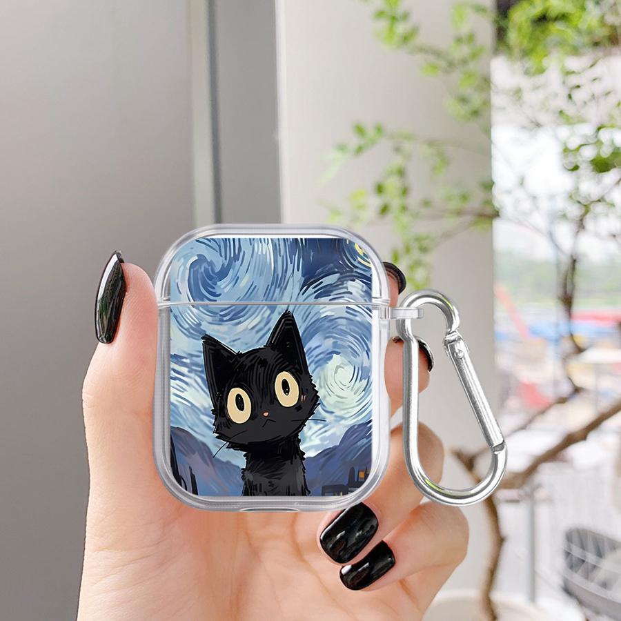 Cartoon Cat Clear Earphone Cases Cover Case For Airpods Pro2 2 4 Pro Pro3 1 3