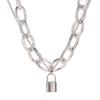 Punk style metal personality chain necklace cold wind double lock necklace neck chain 2025 popular jewelry wholesale