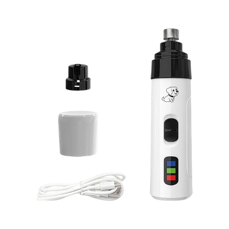 

Electric LED Nail Trimmer For Dog Cats With Safety Lock Ergonomic Handle USB Rechargeable Low Noise Pet Grooming Tool 1