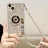 Pro iPhone 14 Plus Velkoobchod s díly pro mobilní telefony Pouzdro s kamínky Kryt z TPU ve tvaru fotoaparátu s řetízkem pro nošení