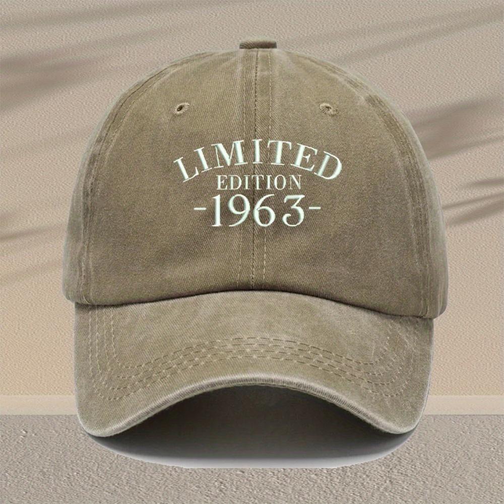 Mens Vintage Embroidered Baseball Cap Adjustable Lightweight Retro Hat with Limited Edition Design Multiple Colors for