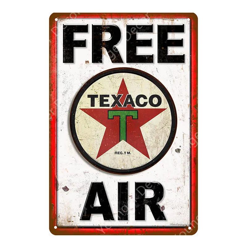 Vintage Texaco Motor Oil Signs Sky Chief Castrol BP Metal Poster Wall Art Painting Plate Garage Gas Gasoline Station Decor YJ