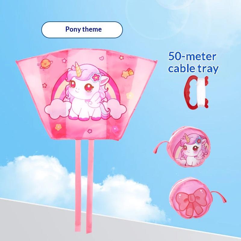 

New Easy Fly Rainbow Parafoil Kite Polyester Ripstop Long Tail Pocket Kite Good Flying With Kite Line Flying Kite Outdoor Toys A3