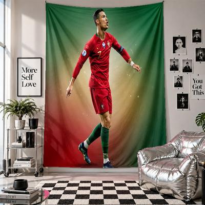Cristiano Ronaldo Wandteppich Heimdekoration Wandbehang Tuch für Schlafzimmer Wohnzimmer Hintergrund